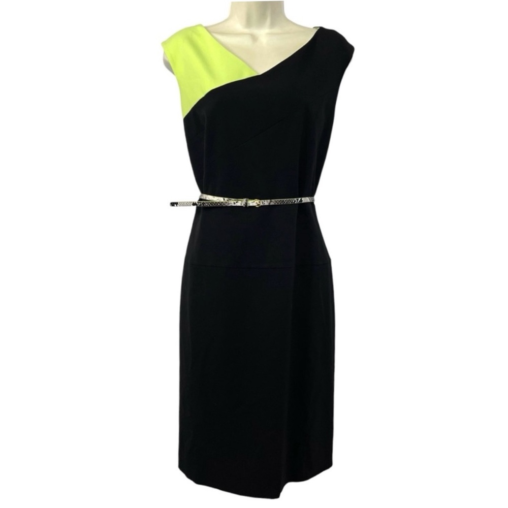Ellen Tracey Elegant Black and Yellow Dress